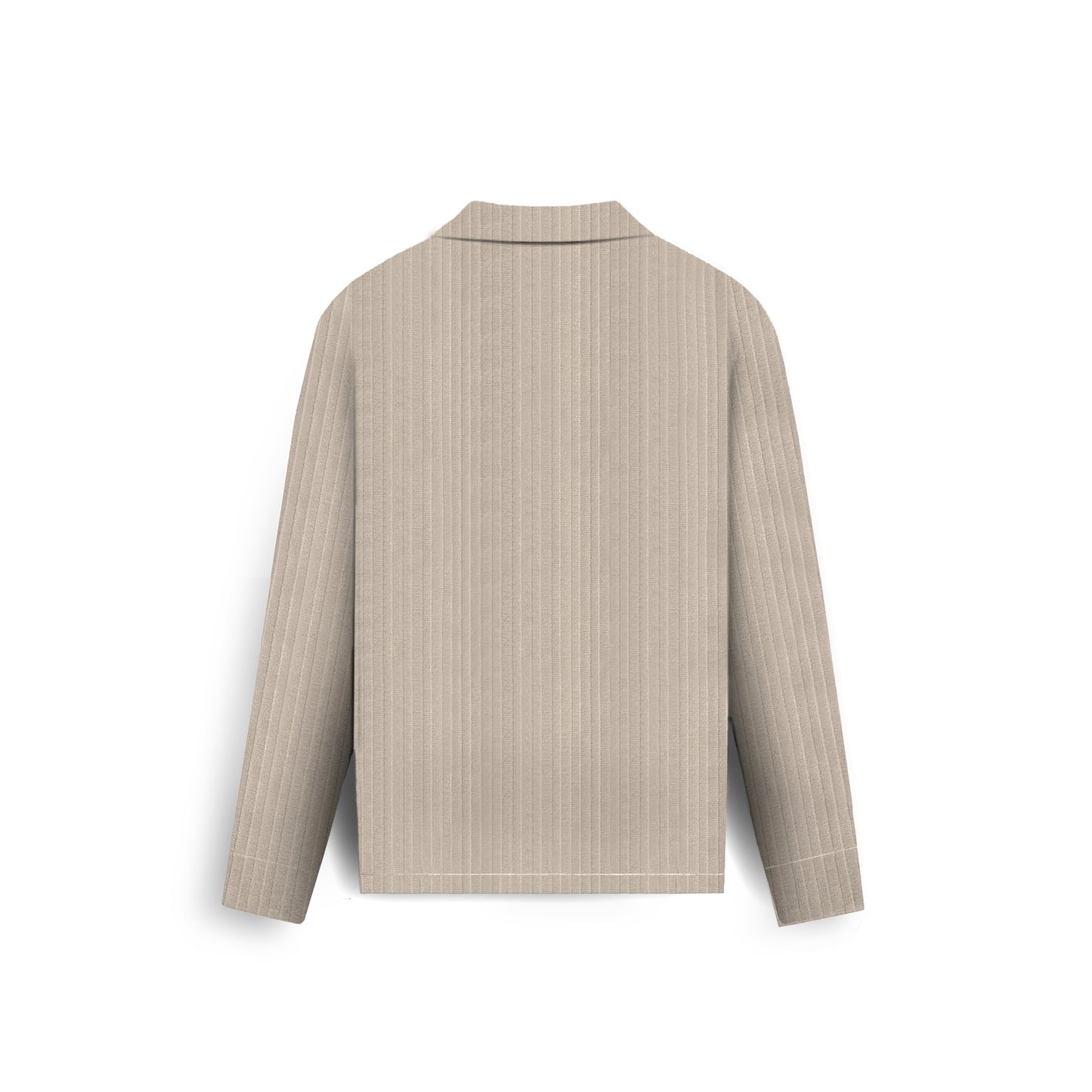 RUCAS TAILOR “Textured Long Sleeve” Polo Shirt - Cream